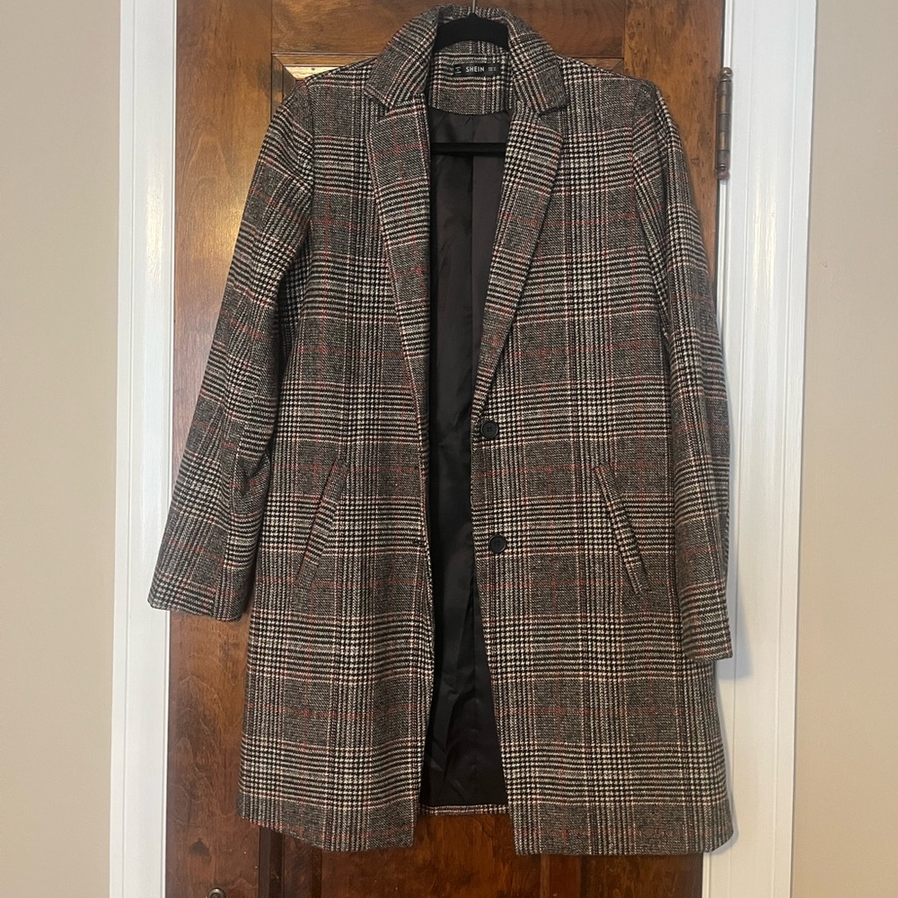 SHEIN Plaid Jacket